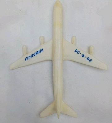 RARE FINNAIR DC -8-62 Airliner Plastic Airplane, Desk, Gift Idea Vintage Origina