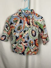 Hanna Andersson Girls Quilted Jacket Paisley Print Size 110 US 4-6