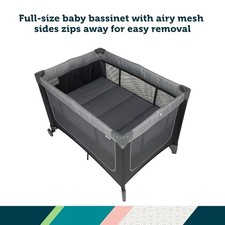GRAY - SAFETY 1ST 4-IN-1 PORTABLE PLAY YARD WITH BASSINET. PLAY