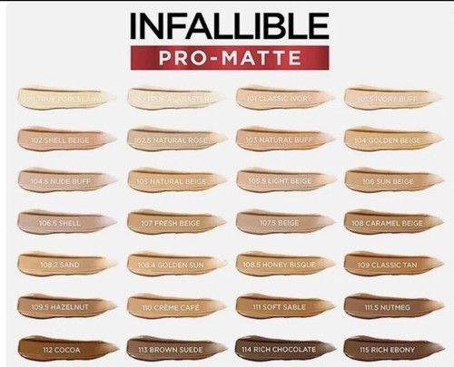 FONDOTINTA L'OREAL INFALLIBLE PRO-DEMI-MATTE #112 CACAO NUOVO lotto di 3 - Foto 5 di 5