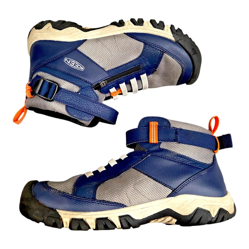 Botas de Senderismo Keen Targhee Boundless Juveniles con Cremallera Azul y Gris para Niños Talla 6 USADAS UNA VEZ Foto 4 de 4