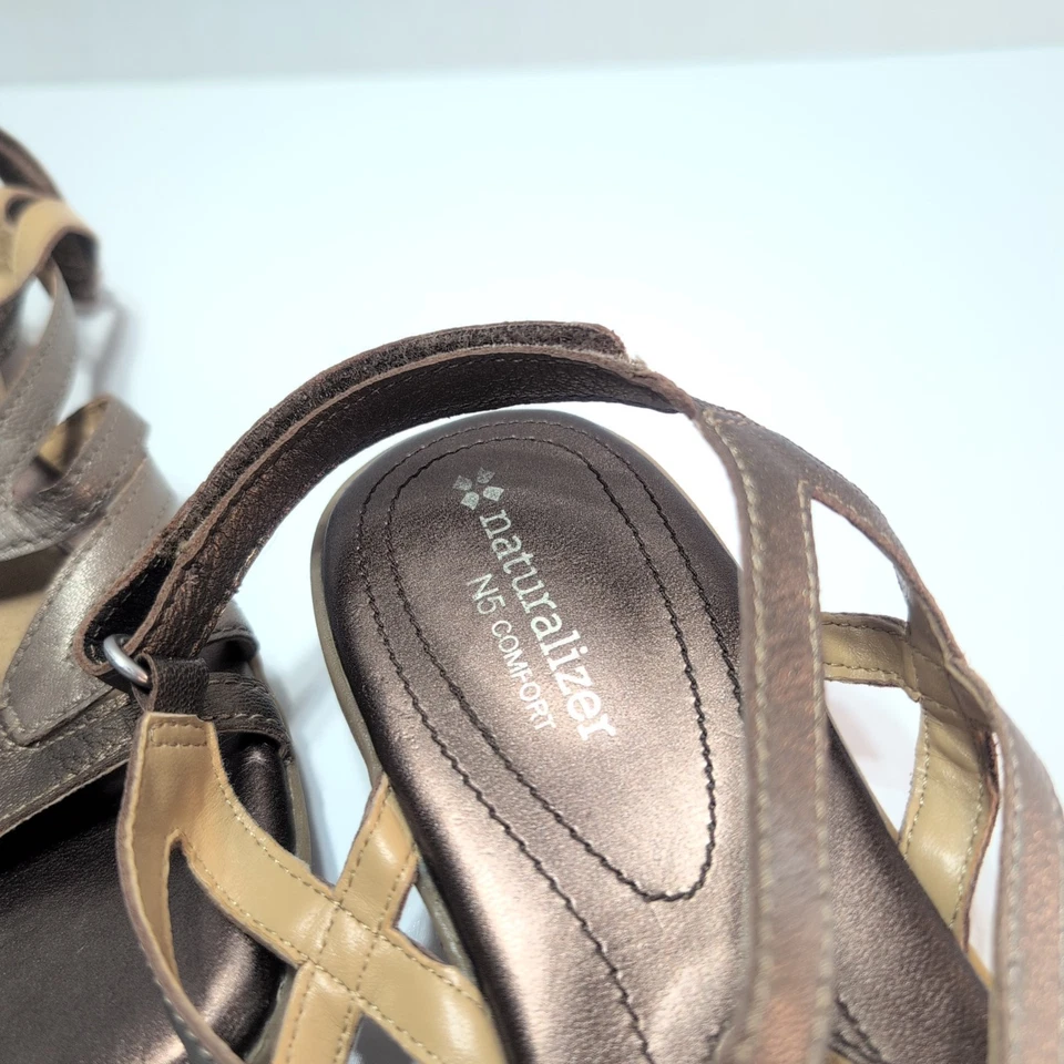 Sandalias cómodas Naturalizer N5 para mujer de cuero 9,5 superior Foto 2 de 4
