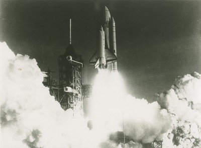 A07 A0765   Space Shuttle Launch at Cape Canaveral NASA Press Photo