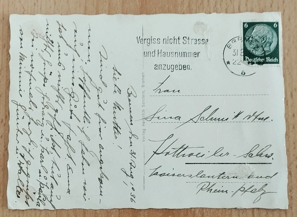 AK Foto Karte Gruß aus Bremen Olympia im Festschmuck Verschiedene Ansichten ALT - Bild 2 von 2