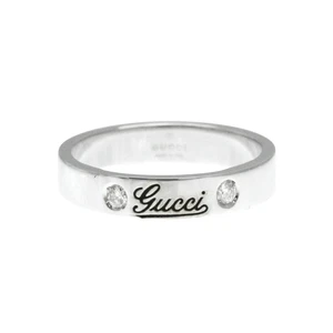 Bague Gucci argent or blanc bijou authentique