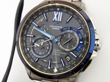 CASIO OCEANUS OCW-G1000-1AJF GPS Hybrid Solar Radio Silver Blue