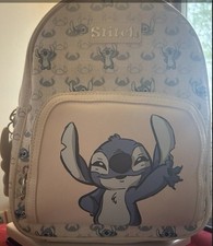 Primark Disney Lilo  Stitch Medium Beige Blue Backpack with Stitch Print