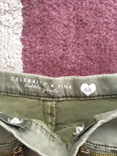CELEBRITY PINK Little GIRLS Size 6X Green Leggings Pant Elastic Adjustable Waist - Picture 2 of 3