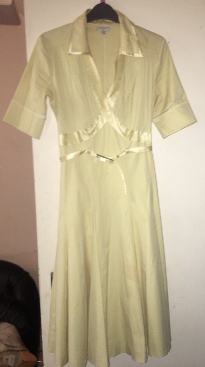 karen millen yellow skater dress KAREN MILLEN Petite Texture Knit Long Sleeved Skater Dress