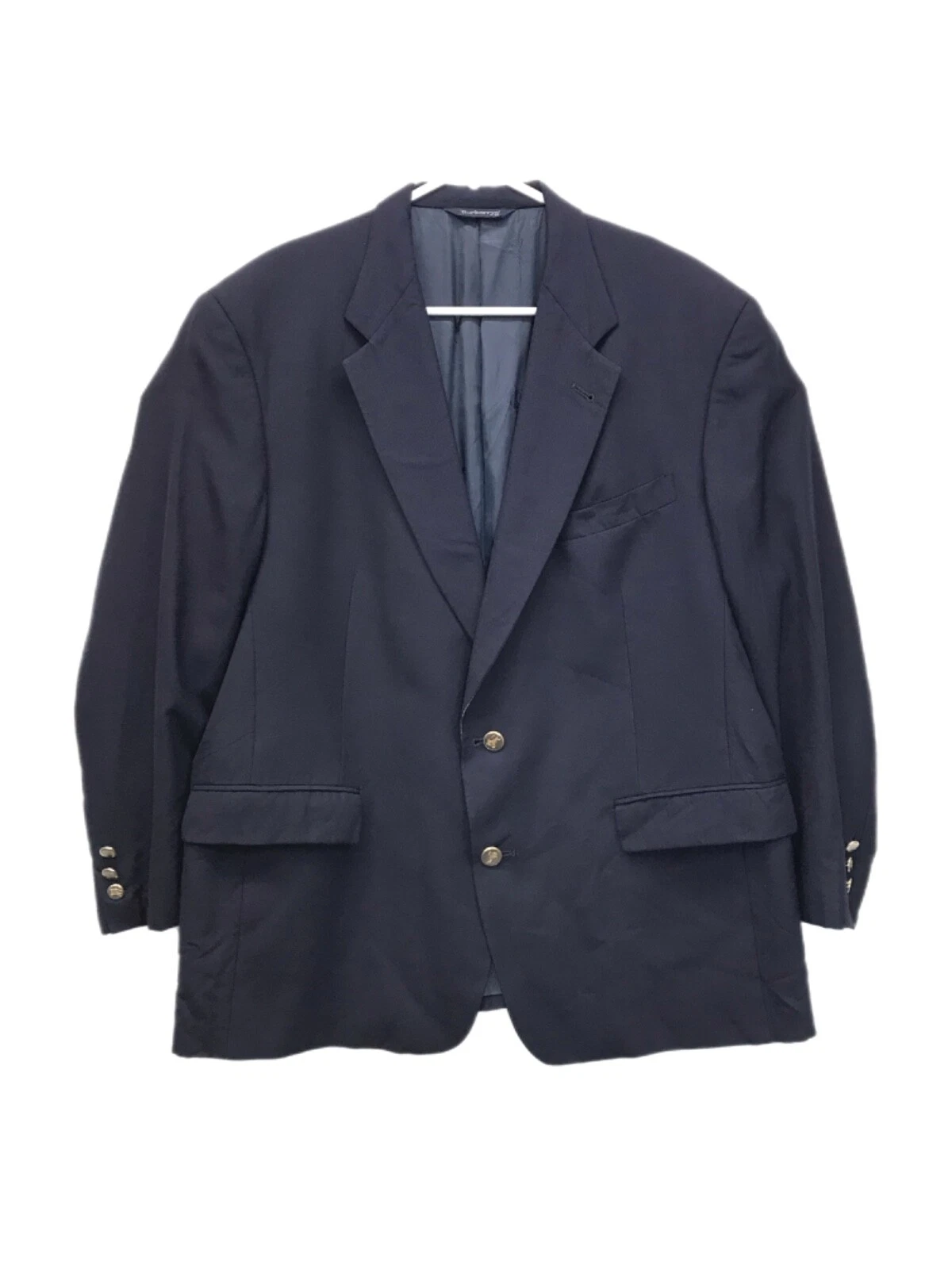 Giacca blazer vintage Burberry’s uomo blu navy lana bottoni oro taglia 44S