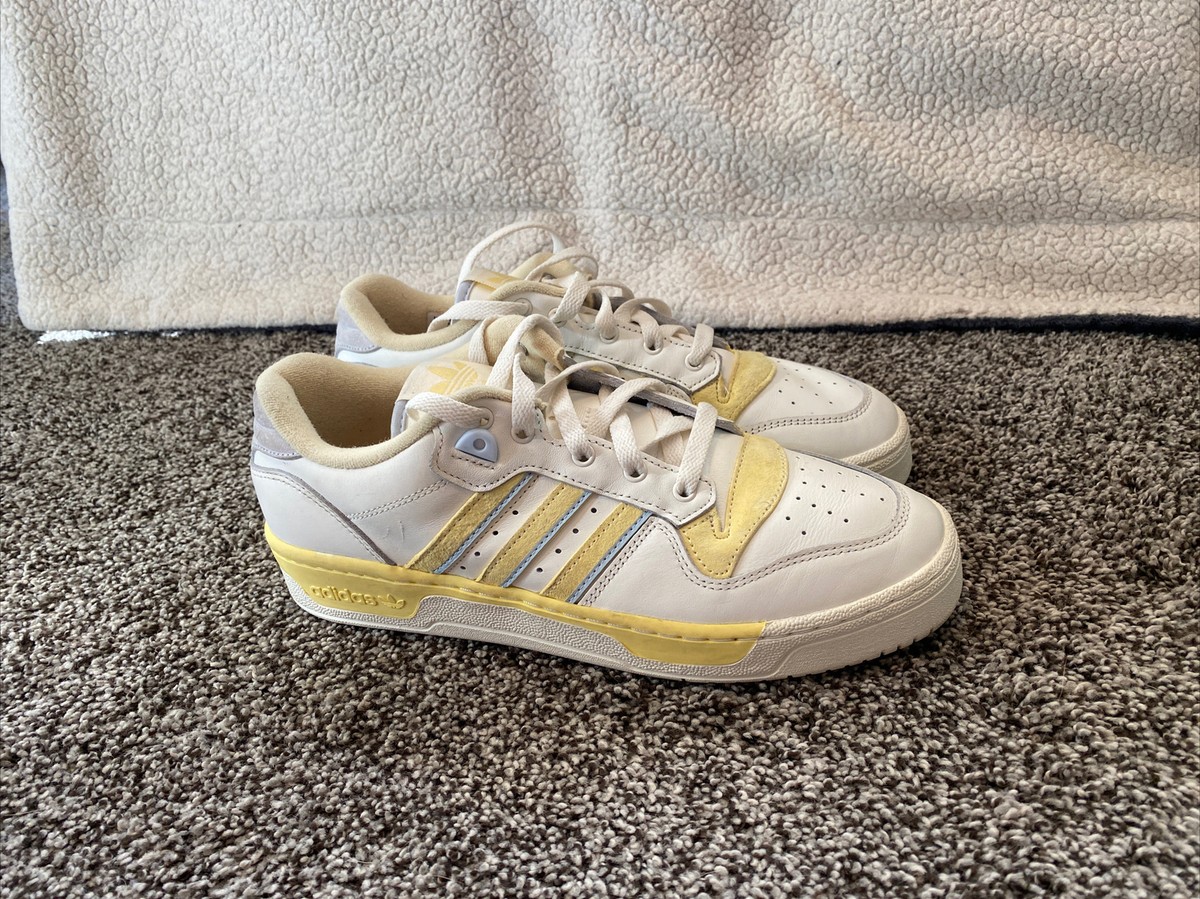 Size 9 - adidas Rivalry Low White Easy Yellow | eBay