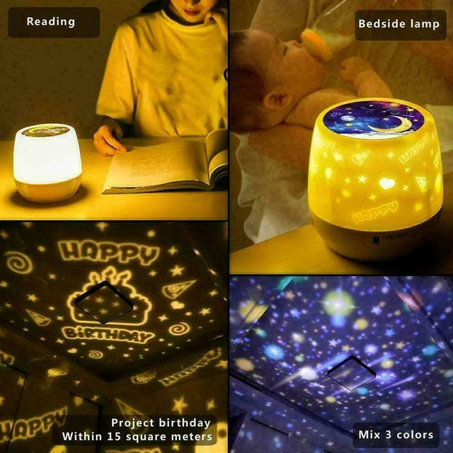 lizber baby night light moon star projector