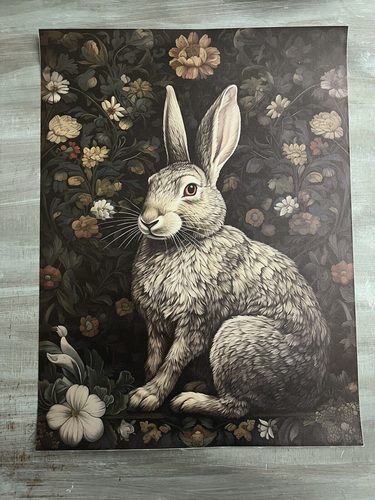 Fuchs Hirsch Hase Hase Kunstdruck A3 Vintage traditionelles Kunstwerk Art Deco Druck X3 - Bild 2 von 10