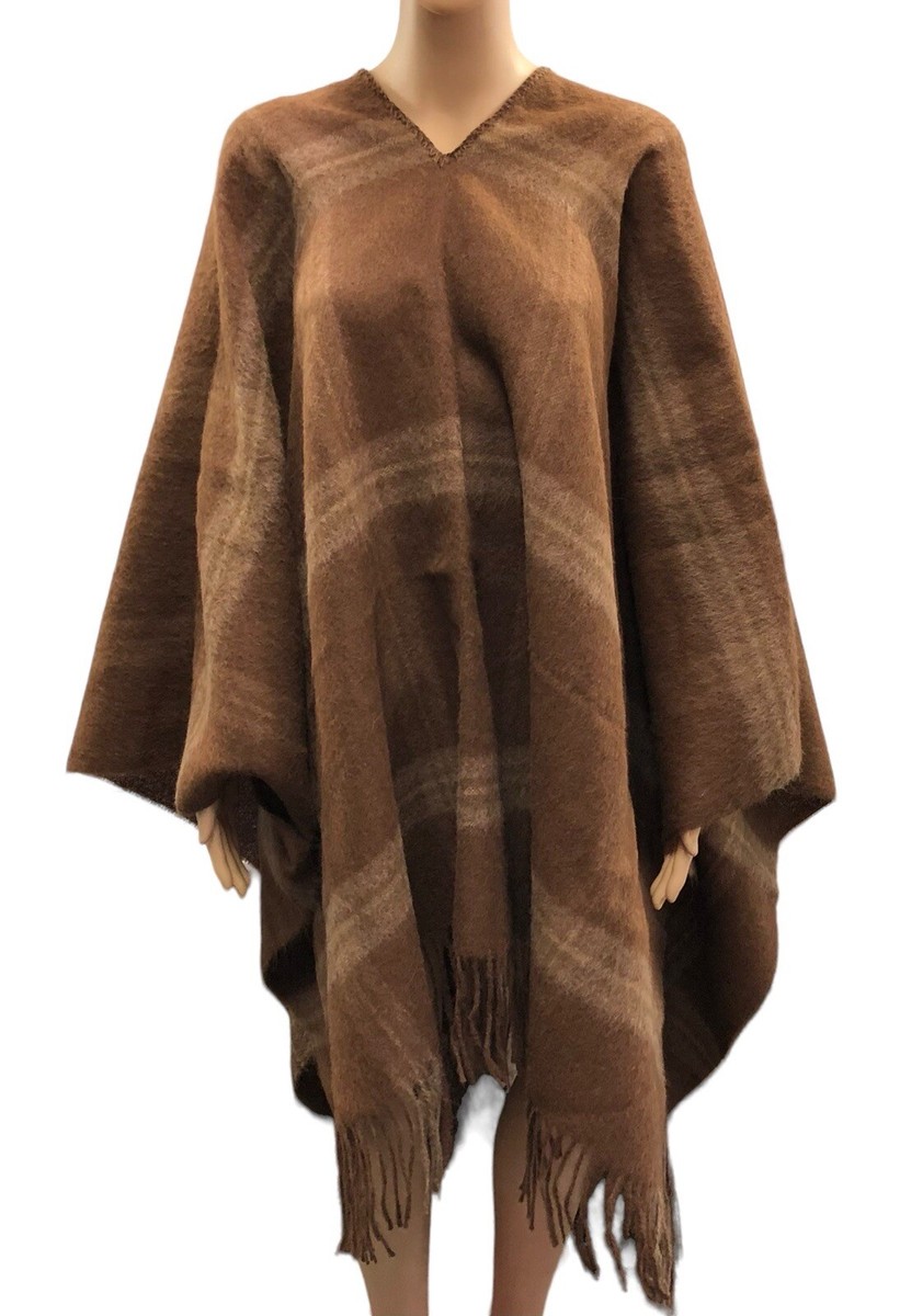ジャケット・アウター Vintage 70s Peru alpaca poncho Alpaca Incalpaca TPX 100% Alpaca Poncho Made in Peru Never