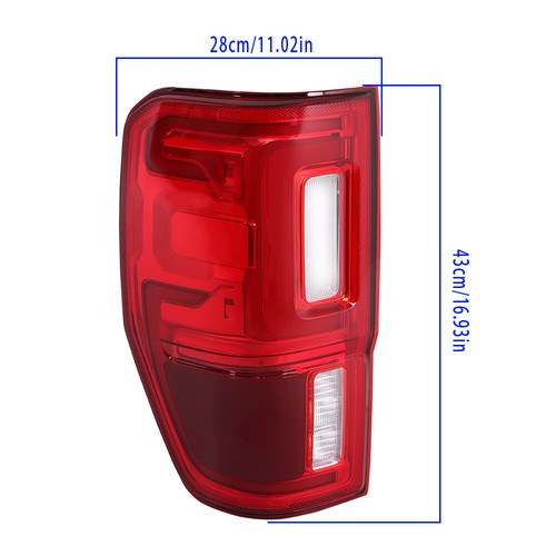 Lámpara de luz trasera izquierda izquierda izquierda izquierda Labwork para Ford Ranger 2019-2022 LED con punto ciego - Imagen 16 de 18