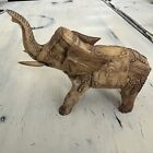Collection Old Chinese Hand-carved Elephant Statue Decoration Trunk Up