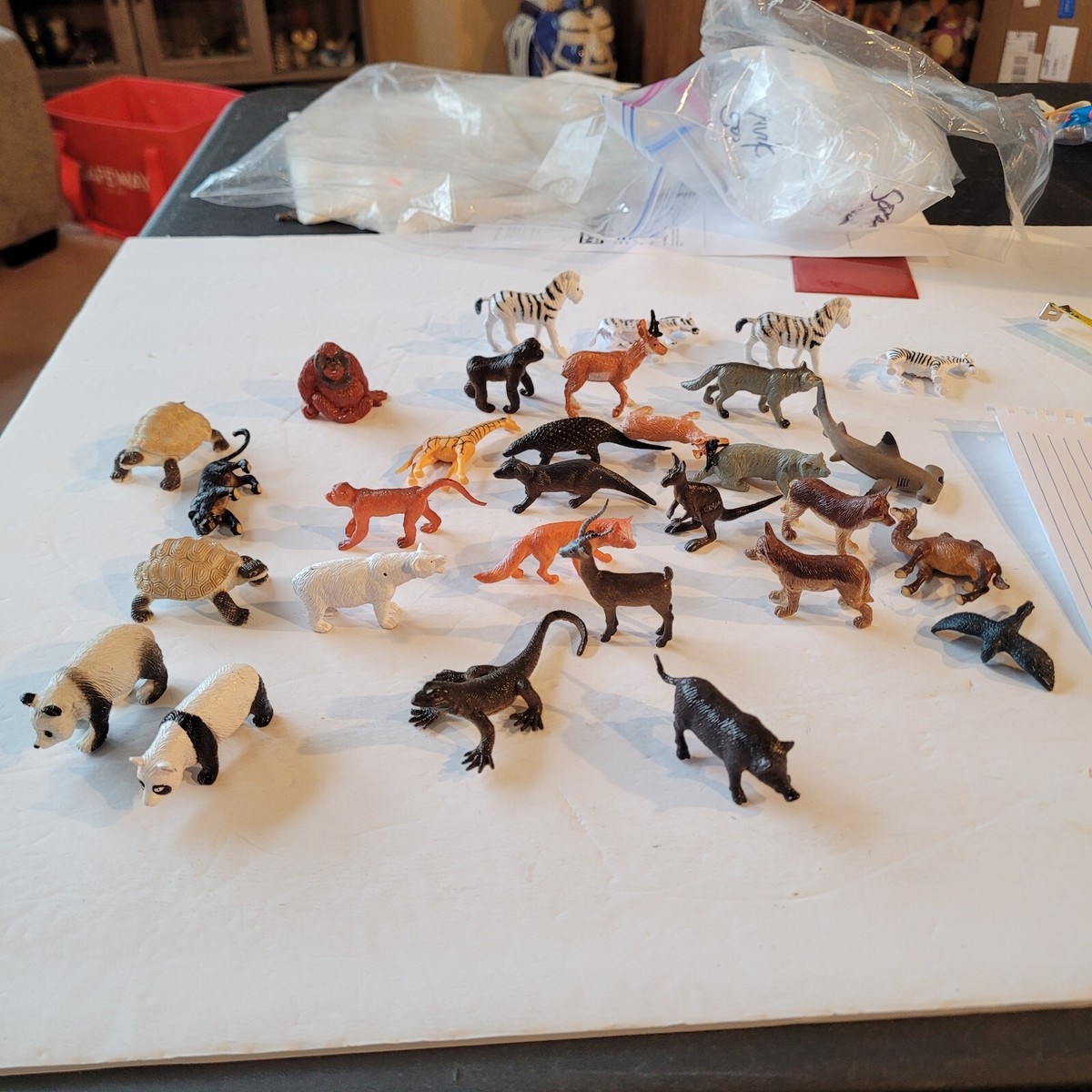 Lot Of 30 K&M Animal Plastic Figures Zoo Wild Animals | eBay