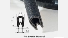 10m lang Transporter Umbau Fenster schwarz Anklopfleiste 2-4mm Einfassung PVC Gummiblende