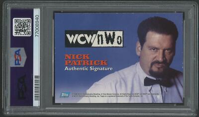 1999 Topps WCW/nWo Nitro Nick Patrick Auto PSA 8 (NM-MT 1999 Topps WCW/nWo Nitro Nick Patrick Auto PSA 8 (NM-MT