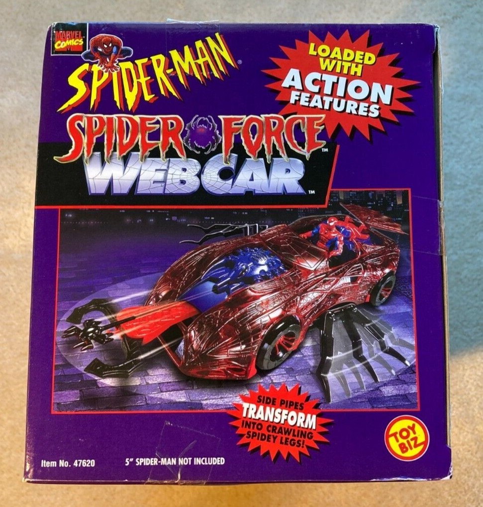 1997 Marvel Spider-Man Spider Force Web Car Brand New