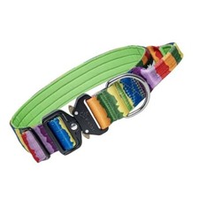 Premium Gradient Dog Collar with Handle Thick Dog Collar Adjustable Dog Colla...