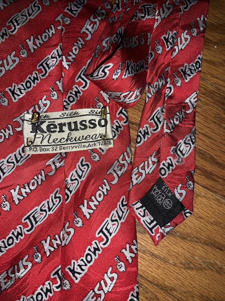 Corbata Kerusso CONOCE A JESÚS Cristianismo Mejor Domingo ÚNICA ORIGINAL ❤️tb50 Foto 3 de 3