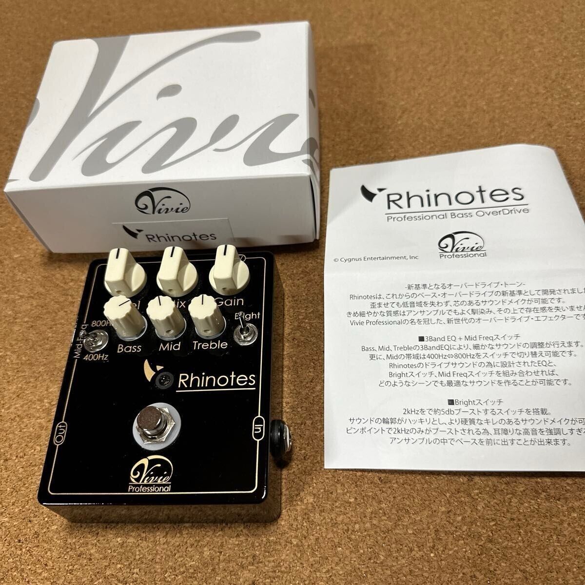 Vivie Rhinotes Bass Multi Overdrive Effect Black Early Model Vivie Rhinotes Bass Multi Overdrive Effect Black Early Model