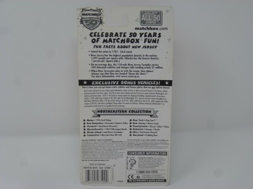 MATCHBOX Across America 50th BIRTHDAY SERIES New Jersey NIP by Mattel mint 2001 - Picture 3 of 4
