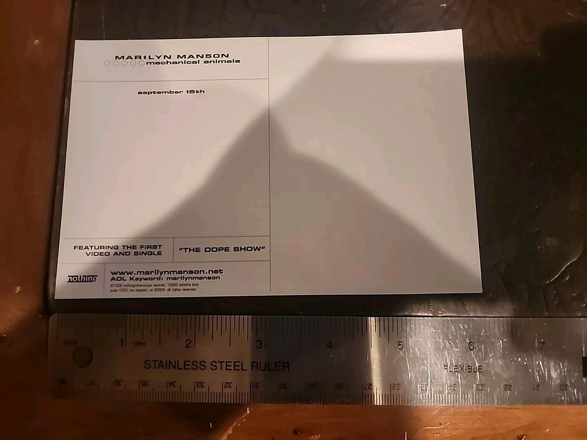 Marilyn Manson Mechanical Animals Album Relese promo STICKER