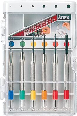 Annex (ANEX) Precision driver plus minus case 6 pcs (+00/+0/-0.9/-1.2/-1.8/