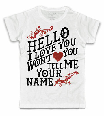 T-Shirt Herren HELLO I LOVE YOU Die Doors Jim Morrison Amazink
