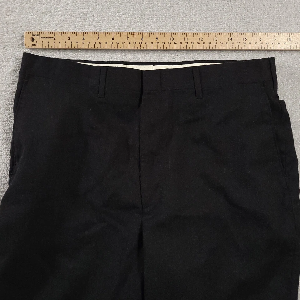 Calça social masculina vintage Imperial By Haggar 36X30 cinza escuro %100 lã penteada EUA - Imagem 4 de 4