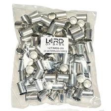 Lord of Bass 100PK 2/0 Gauge Uninsulated Wire Ferrules Crimp Tinned Copper