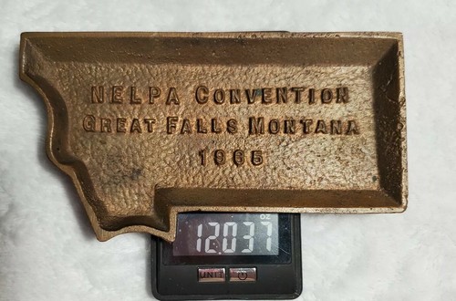 1965 NELPA Convention Great Falls, Montana Solid Copper Tray 12 Ounces - Picture 7 of 7