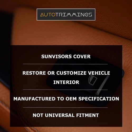 Sunvisors Leather Synthetic Cover for BMW E36 92-99 E46 99-04 Black - Picture 7 of 9