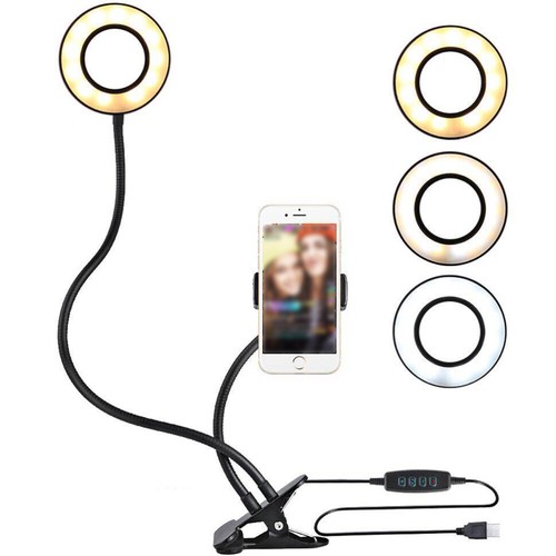 Led Light Phone Holder Selfie LED Circle Light LED Flash Lamp Live Filling Light - 第 7/12 張圖片