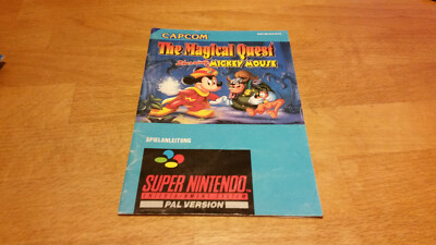 The Magical Quest Starring Mick Anleitung Instruction Manual Super Nintendo SNES