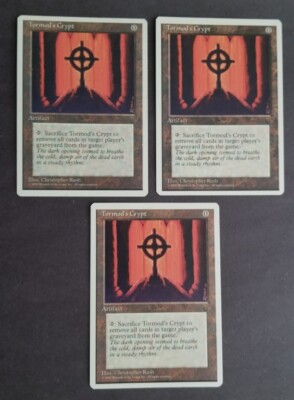 3x Tormod's Crypt ~ Chronicles ~ Magic the Gathering MtG
