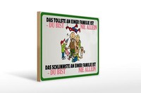 Holzschild Spruch 40X30 Cm Familie Du Bist Nie Allein Deko Schild