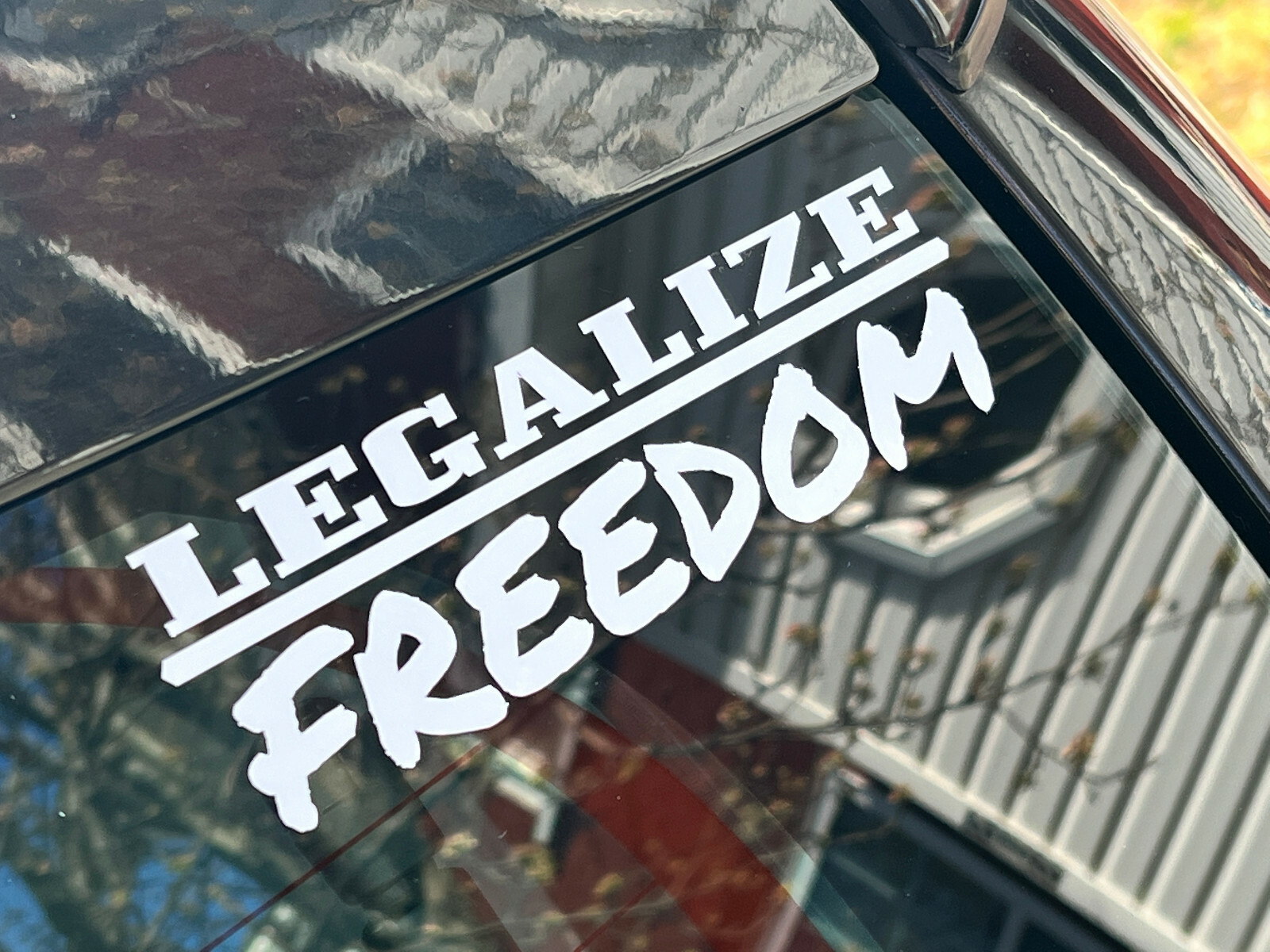 Legalize Regulate Sticker LEGALIZE FREEDOM -WHITE- Vinyl Decal Indoor & Outdoor Sticker. Choose ...