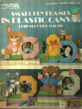 USED SMALL FRY FRAMES 4 BABY ANIMAL DESIGNS PLASTIC CANVAS PATTERN BOOK