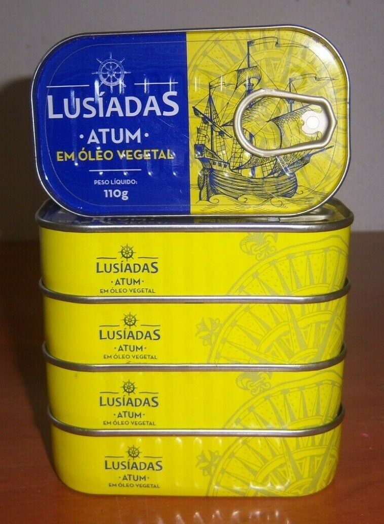 5x Portuguese Solid tuna fish in vegetable oil 110g LUSIADAS