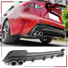 For 20-22 Toyota Corolla L LE/XLE Matte Black Rear Diffuser With Silver Tips ABS