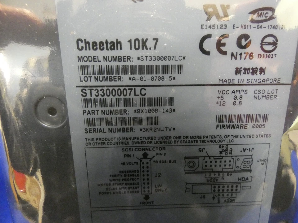 Seagate Cheetah 10K 300GB SCSI Drive, New w/Original Box (part #ST3300007LC) EVS - Image 2 of 4
