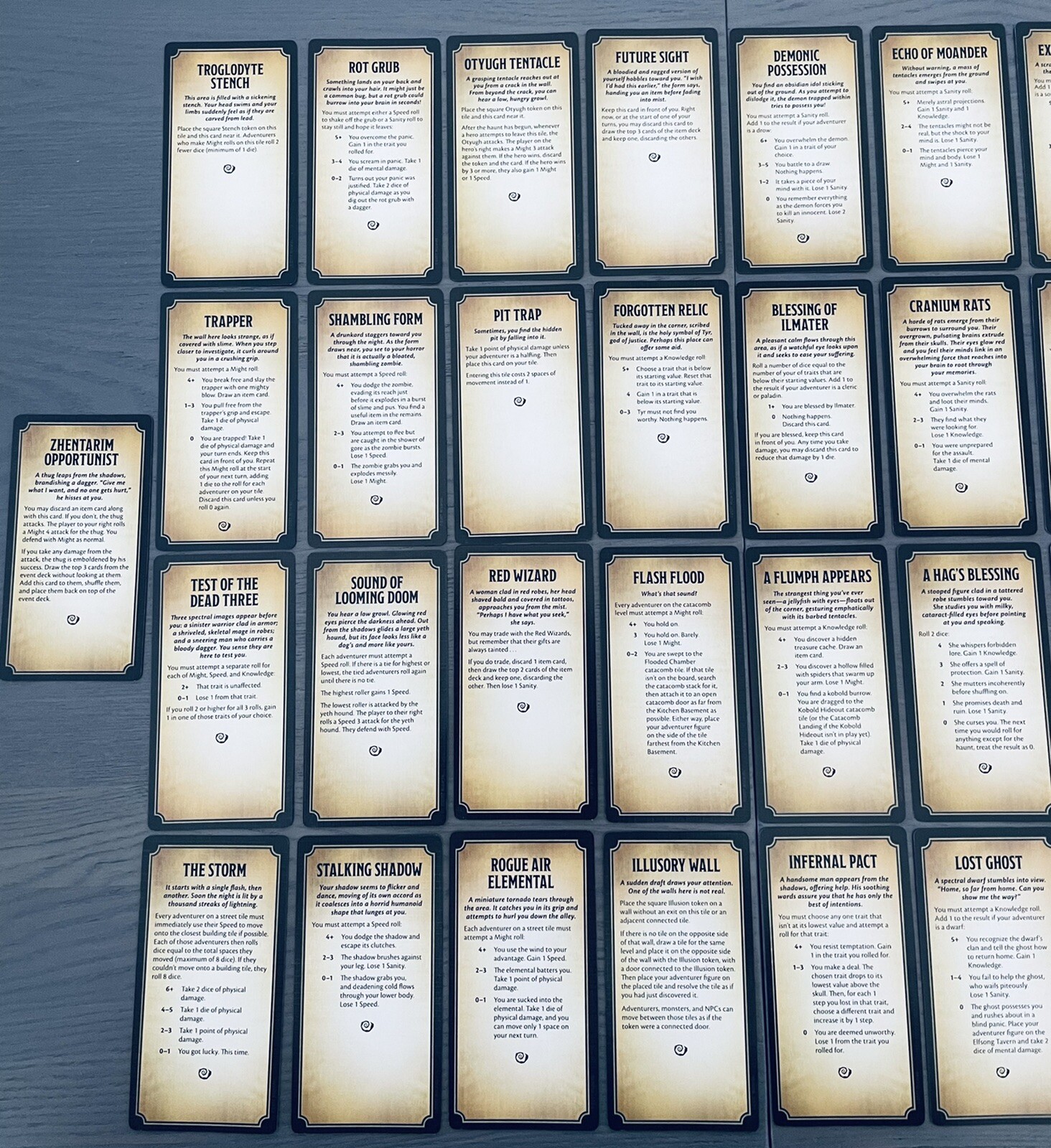 Betrayal At Baldur's Gate | All 45 Event Cards |Official Replacement Game  Pieces | Ebay