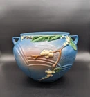 1940's Roseville Pottery Snowberry Persian Blue Jardinière IJ-8  11.5" Diameter
