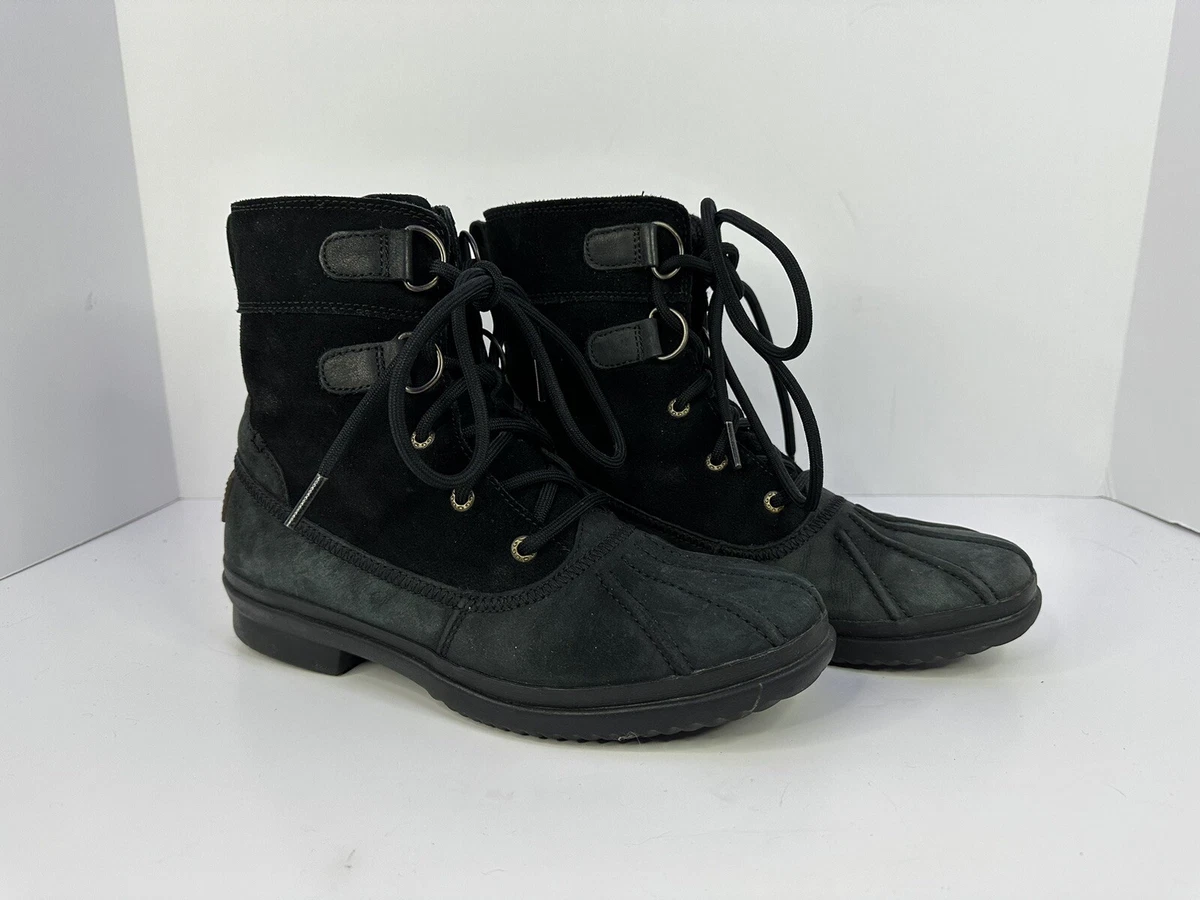 UGG Azaria Women s Waterproof Sheepskin Lined Leather Duck Boots