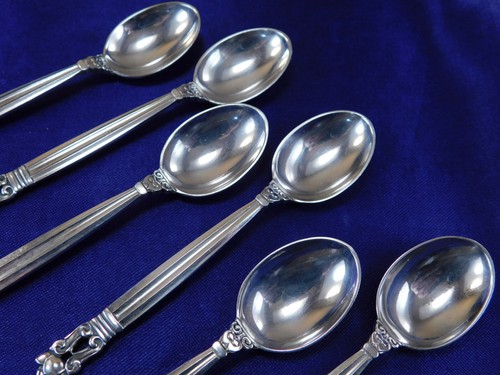 CUCHARA MOCA GEORG JENSEN BELLOTA PLATA ESTERLINA - MUY BUEN ESTADO - Imagen 3 de 7