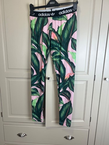 Adidas Originals Tropical Palm Leaf Leggings UK Größe 12 DH3064 - Bild 4 von 9