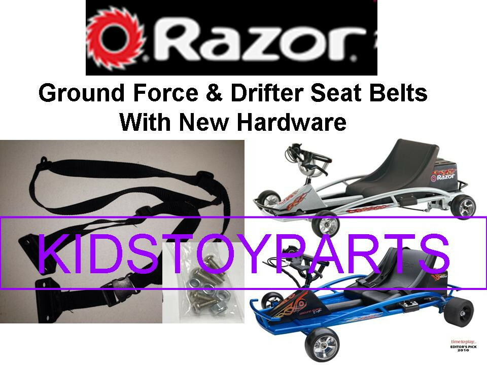 Seat Belts Ground Force Drifters FURY WHITE Razor Crazy Cart